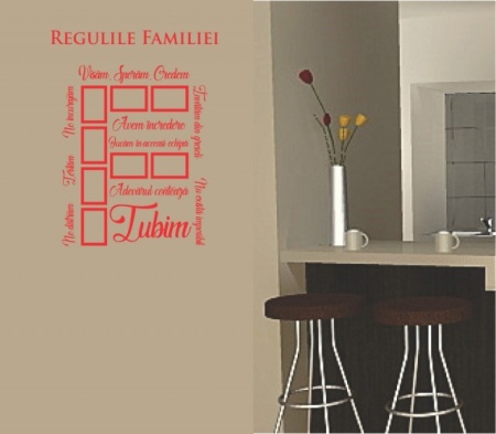 Sticker De Perete Regulile Familiei - Img 2