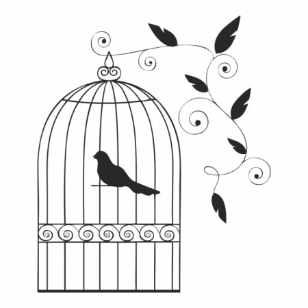 Sticker De Perete Vintage Bird Cage - Img 3