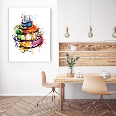Tablou Bucatarie - Birthday Cake Sketch - Img 2
