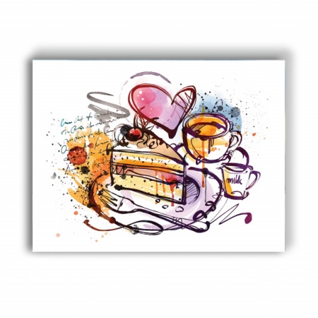 Tablou Bucatarie - Cake, Coffee And Love - Img 2