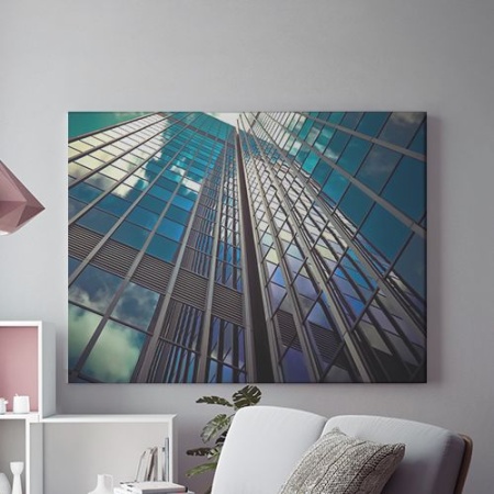Tablou Canvas Blue Geometry - Img 2