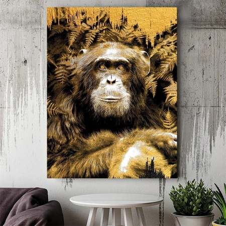 Tablou Canvas - Golden girrafes - Img 2
