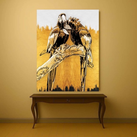 Tablou Canvas - Golden parrots - Img 4