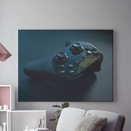 Tablou Canvas Joystick Albastru