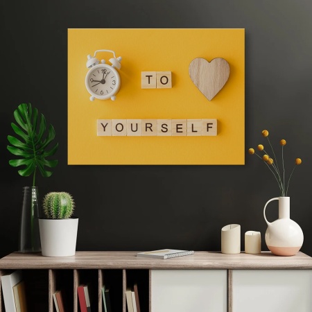 Tablou Canvas Motivational - Time to love yourself - Img 3