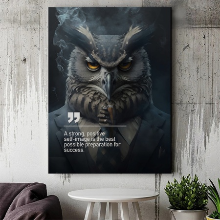 Tablou Canvas Personalizat - Business Animals - Owl - Img 3