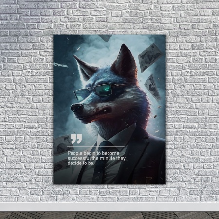 Tablou Canvas Personalizat - Business Animals - Wild dog - Img 3