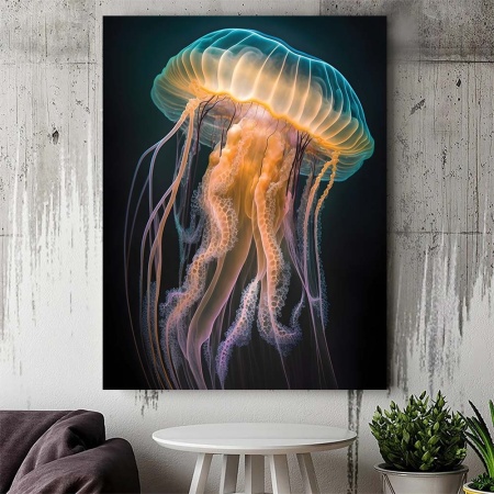 Tablou Canvas Rainbow Jellyfish - Img 3