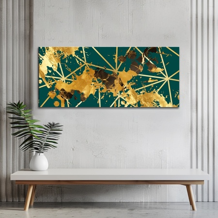 Tablou canvas - Rusty Gold on Green (ZAZ 017) - Img 4