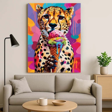 Tablou Canvas - Urban Art Cheetah - Img 2