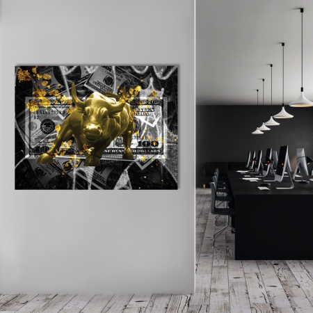 Tablou Motivational - Charging bull - Img 3