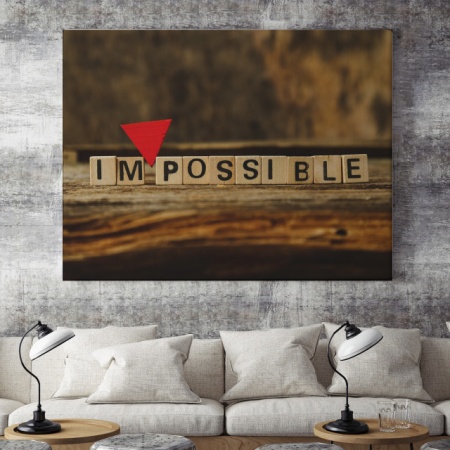 Tablou Motivational - Impossible (Scrabble) - Img 3