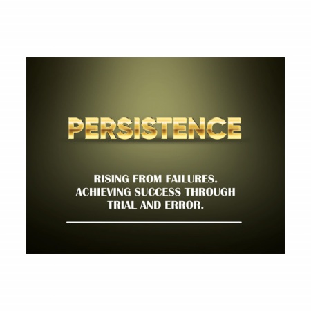 Tablou Motivational - Persistence (gold) - Img 3