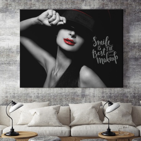 Tablou Motivational - Smile Is The Best Make-up - Img 4