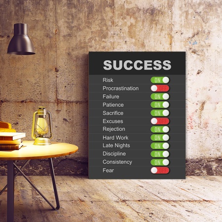Tablou Motivational - Success on - off - Img 2