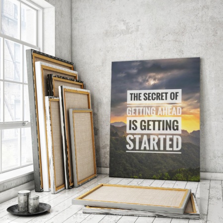 Tablou Motivational - The Secret Of Getting Ahead - Img 2