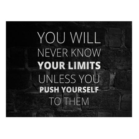 Tablou Motivational - You Will Never Know Your Limits (Black) - Img 4