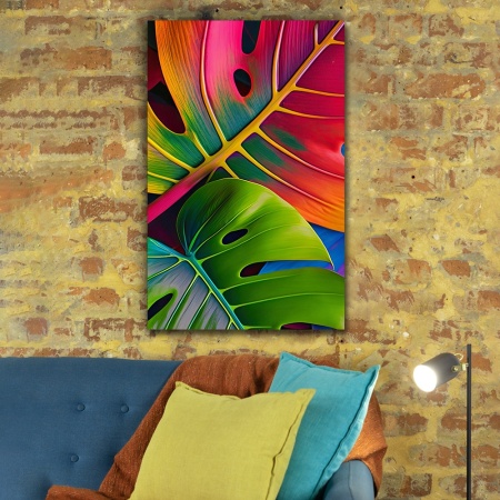 Tablou Vegetatie - Frunze exotice multicolore (098) - Img 4