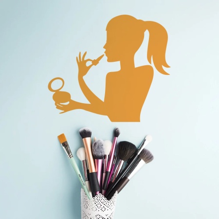 Woman applying lipstick - Img 2