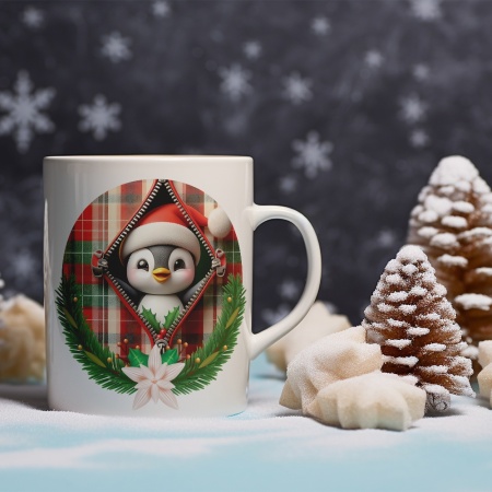 Cana De Craciun - Pinguin zambitor (mesaj personalizat) - Img 2