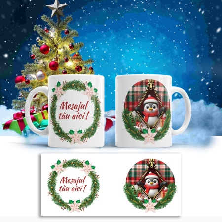 Cana De Craciun - Sweet Penguin (mesaj personalizat) - Img 2