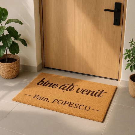 Covor de intrare personalizat - 60x40cm - bine ati venit familie - Img 4