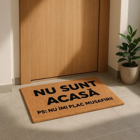 Covor de intrare personalizat - 60x40cm - NU SUNT ACASA - Img 2
