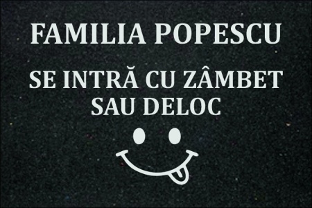 Covor de intrare personalizat - 60x40cm - Se intra cu zambet sau deloc - Img 3