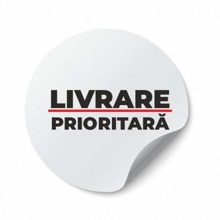 Etichete personalizate LIVRARE PRIORITARA, 100 buc, PVC, rezistente la apa - Img 2