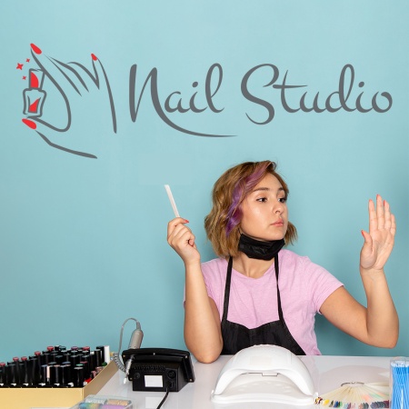 Nail studio (modern font, two colors) - Img 2