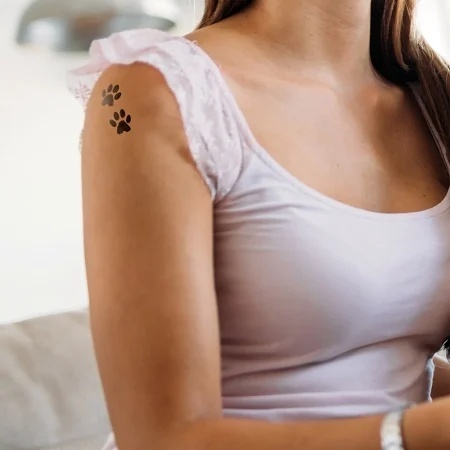 Ștampilă ceramică tatuaje temporare LaDot Cosmetics, S – Lăbuță de pisică - Img 6