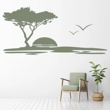 Sticker De Perete Safari Sunset Africa - Img 4
