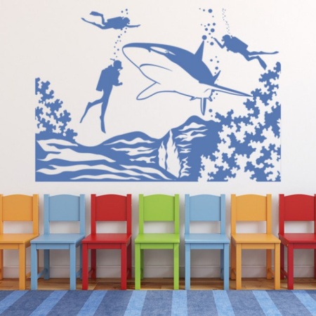 Sticker De Perete Shark Under The Sea - Img 2