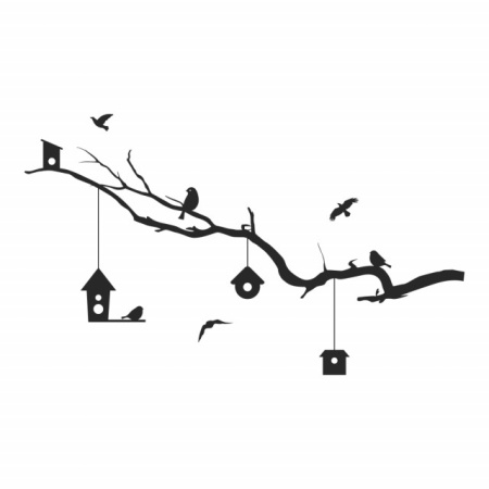 Sticker Tree Branch Bird House - Img 3