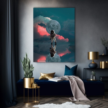 Tablou Astronaut reflection in the water