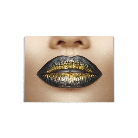 Tablou Canvas Golden Lips - Img 2