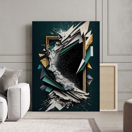 Tablou Canvas Modern Abstract - Exploding 3D frame - Img 2
