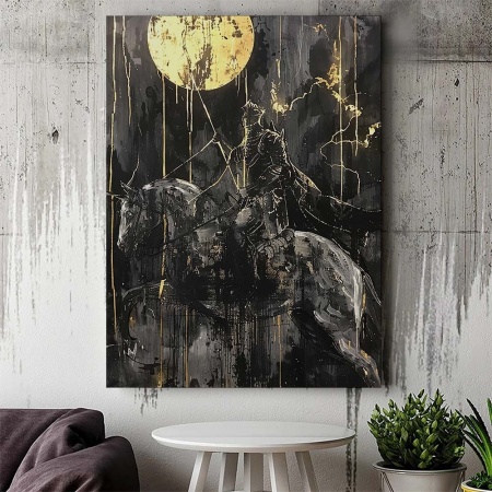 Tablou Canvas Modern Abstract - The golden knight - Img 2