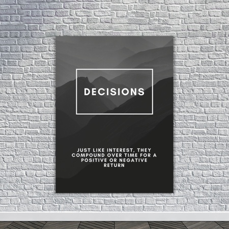 Tablou Canvas Motivational - Decisions (definition) - Img 4