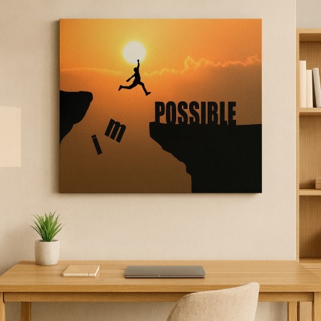 Tablou Canvas Motivational - Impossible - Img 6