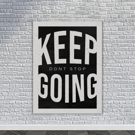 Tablou Canvas Motivational - Keep going (concrete) - Img 4