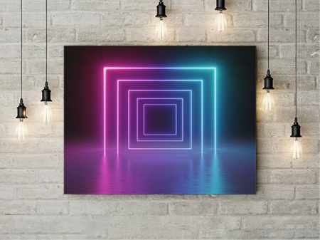 Tablou Canvas Neon Squares - Img 3