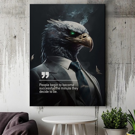 Tablou Canvas Personalizat - Business Animals - Eagle (profile) - Img 2