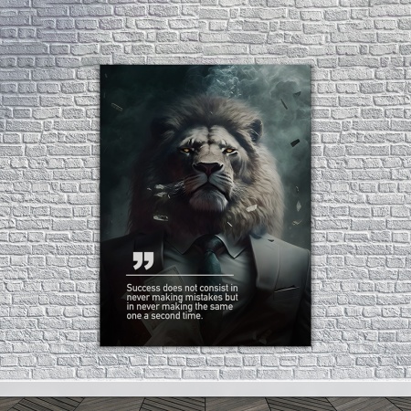 Tablou Canvas Personalizat - Business Animals - Proud Lion - Img 3