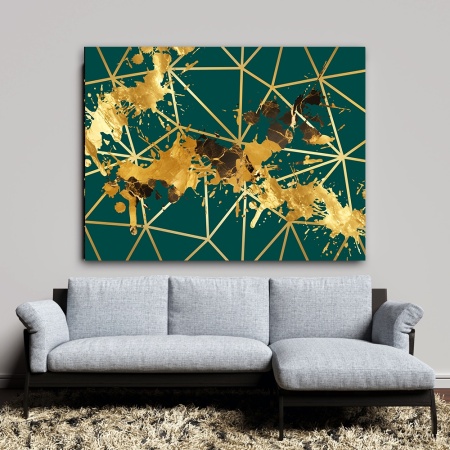 Tablou canvas - Rusty Gold on Green (ZAZ 017) - Img 5