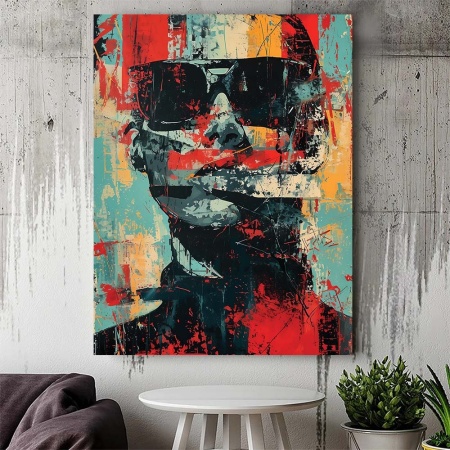 Tablou Canvas - Urban Art Abstract Portrait - Img 3