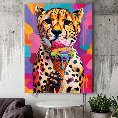 Tablou Canvas - Urban Art Cheetah - Img 3