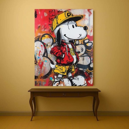 Tablou Canvas - Urban Art Snoopy - Img 4