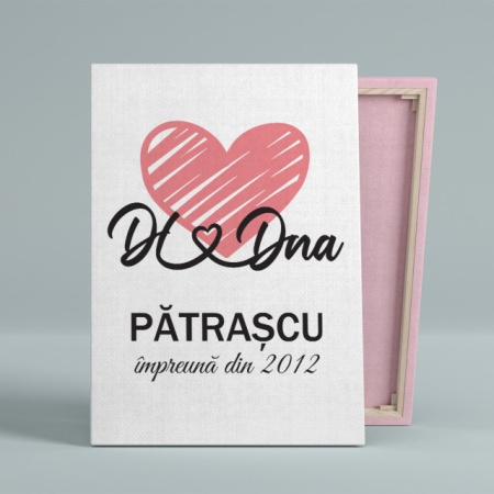 Tablou Cuplu - Dl si Dna (inima) - Img 4