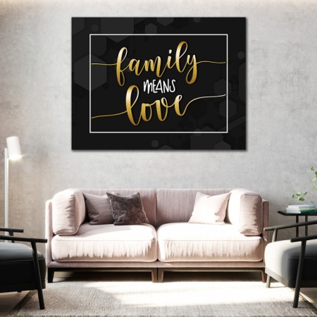 Tablou Motivational - Family means love - Img 4